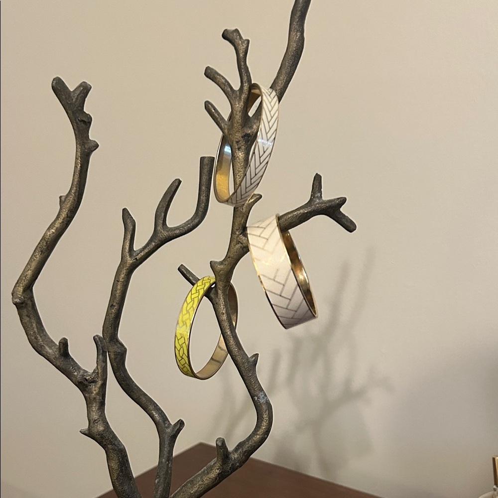 Set of Three Gold and Patterned J Crew Bangles